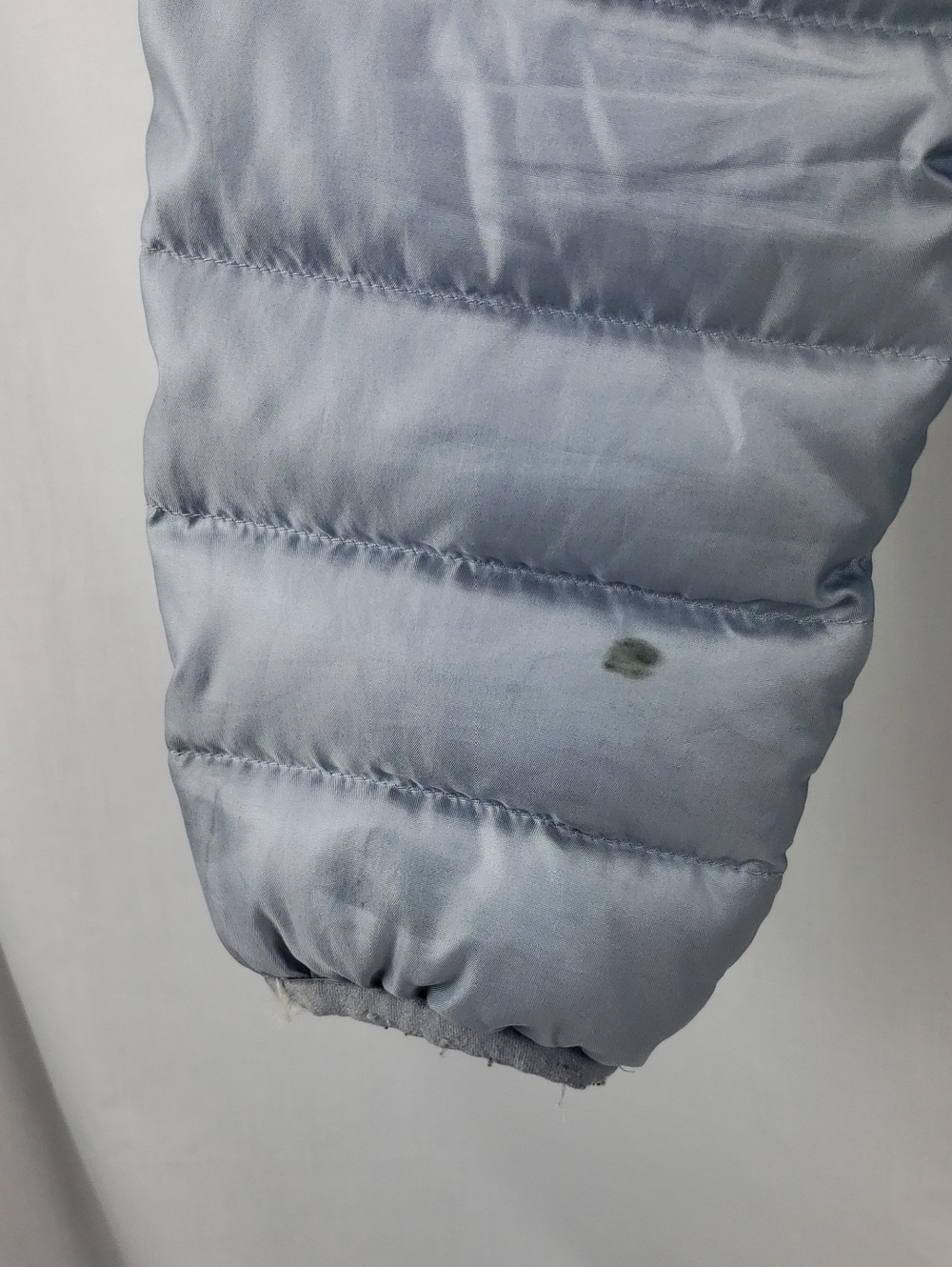 The North Face Puffer Jacket Grey Pink 550 Down Insulated Full Zip Size Large - Picture 9 of 9